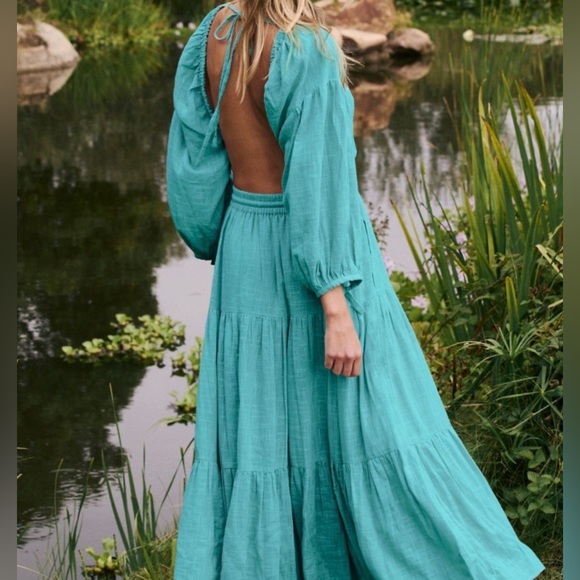 NWT Free People Ibizi Sun Dress Midi Size L - Picture 4 of 6